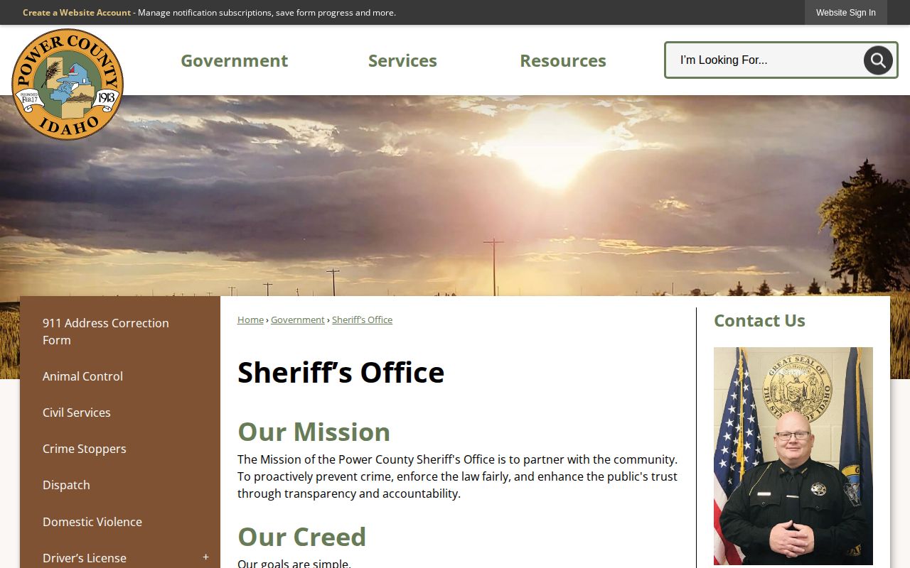 Power County Sheriff arrest roster links